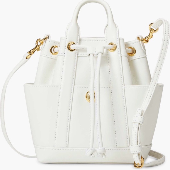 Veronica Beard Handbags - Veronica Beard Mini Goody Leather Bucket Bag in White NWT